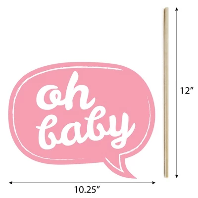 Big Dot Of Happiness Hello Little One - Pink And Gold - Girl Baby Shower Photo Booth Props Kit - 20 Count 4 Big Dot Of Happiness Hello Little One - Pink And Gold - Girl Baby Shower Photo Booth Props Kit - 20 Count - Image 4