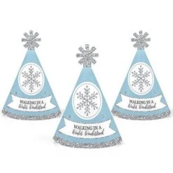Big Dot Of Happiness Winter Wonderland - Mini Cone Snowflake Holiday Party Hats - Small Little Party Hats - Set Of 8 -Anagram Shop GUEST cbec7445 49bf 48b5 bf3a 938b713fc217