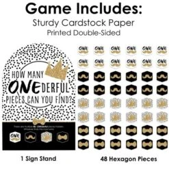 Big Dot Of Happiness 1st Birthday Little Mr. Onederful - Boy First Birthday Party Scavenger Hunt - 1 Stand And 48 Game Pieces - Hide And Find Game -Anagram Shop GUEST ccb42bfc 4a2d 4c00 809c e105fb8cec99