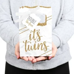 Big Dot Of Happiness It's Twins - Gold Twins Baby Shower Favor Boxes - Set Of 12 -Anagram Shop GUEST cd09ace8 30bf 41d7 a6d0 e2fb645b62a8