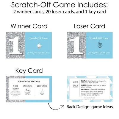 Big Dot Of Happiness 1st Birthday Boy - Fun To Be One - First Birthday Party Game Scratch Off Cards - 22 Count 3 Big Dot Of Happiness 1st Birthday Boy - Fun To Be One - First Birthday Party Game Scratch Off Cards - 22 Count - Image 3