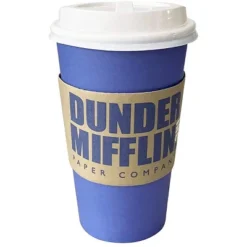 Silver Buffalo The Office Dunder Mifflin Disposable Paper Travel Cups With Lids | Set Of 8