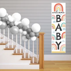 Big Dot Of Happiness Hello Rainbow - Boho Baby Shower Front Door Decoration - Vertical Banner -Anagram Shop GUEST cde8d37a 965f 4885 9808 55774d7ff0d5
