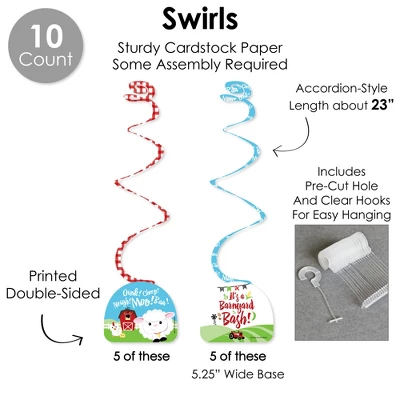 Big Dot Of Happiness Farm Animals - Barnyard Baby Shower Or Birthday Party Supplies Decoration Kit - Decor Galore Party Pack - 51 Pieces 3 Big Dot Of Happiness Farm Animals - Barnyard Baby Shower Or Birthday Party Supplies Decoration Kit - Decor Galore Party Pack - 51 Pieces - Image 3