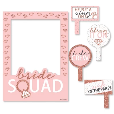 Big Dot Of Happiness Bride Squad - Rose Gold Bridal Shower Or Bachelorette Party Selfie Photo Booth Picture Frame & Props - Printed On Sturdy Material 4 Big Dot Of Happiness Bride Squad - Rose Gold Bridal Shower Or Bachelorette Party Selfie Photo Booth Picture Frame & Props - Printed On Sturdy Material - Image 4
