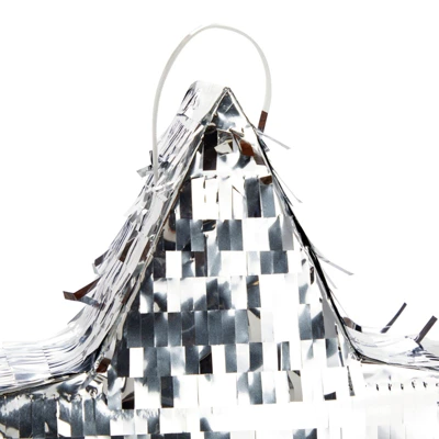 Sparkle And Bash Silver Foil Star Pinata For Kids Birthday, Twinkle Twinkle Little Star Gender Reveal Party Decorations (Small, 13 X 13 X 3 In) 5 Sparkle And Bash Silver Foil Star Pinata For Kids Birthday, Twinkle Twinkle Little Star Gender Reveal Party Decorations (Small, 13 X 13 X 3 In) - Image 5