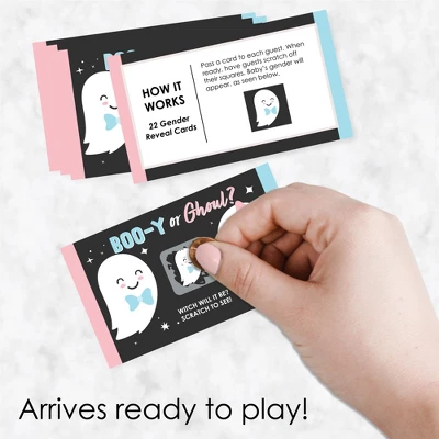 Big Dot Of Happiness Boy Boo-y Or Ghoul - Baby Boy Halloween Gender Reveal Party Scratch Off Cards - Baby Shower Game - 22 Count 1 Big Dot Of Happiness Boy Boo-y Or Ghoul - Baby Boy Halloween Gender Reveal Party Scratch Off Cards - Baby Shower Game - 22 Count
