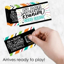 Big Dot Of Happiness Still Got Class - High School Reunion Party Game Scratch Off Dare Cards - 22 Count