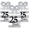 Big Dot Of Happiness We Still Do - 25th Wedding Anniversary - Square Favor Gift Boxes - Anniversary Party Bow Boxes - Set Of 12
