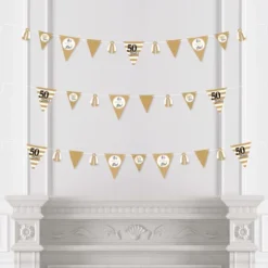 Big Dot Of Happiness We Still Do - 50th Wedding Anniversary - DIY Anniversary Party Pennant Garland Decoration - Triangle Banner - 30 Pieces -Anagram Shop GUEST d1d9cffd 2c79 4f42 90b6 2596a2341de8