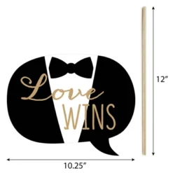 Big Dot Of Happiness Mr. And Mr. - Gold - Gay Wedding Photo Booth Props Kit - 20 Count -Anagram Shop GUEST d2e11342 4ec7 4cf3 9dbc fc7495d02547