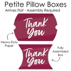 Big Dot Of Happiness Burgundy Elegantly Simple - Favor Gift Boxes - Guest Party Favors Petite Pillow Boxes - Set Of 20 -Anagram Shop GUEST d4134de3 2a71 4bc0 9b5a 830d1a3495e5