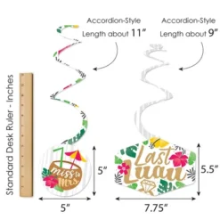Big Dot Of Happiness Last Luau - Tropical Bachelorette Party And Bridal Shower Hanging Decor - Party Decoration Swirls - Set Of 40 -Anagram Shop GUEST d464775c 9fdd 433a b7bb e9f0209477ee