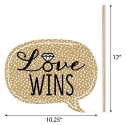 Big Dot Of Happiness Mrs. And Mrs. - Gold - Lesbian Wedding Photo Booth Props Kit - 20 Count -Anagram Shop GUEST d52a6c57 7129 4c59 becd 7bc505393b59