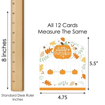 Big Dot Of Happiness Little Pumpkin - Fall Birthday Party Or Baby Shower Game Pickle Cards - Pull Tabs 3-in-a-Row - Set Of 12 4 Big Dot Of Happiness Little Pumpkin - Fall Birthday Party Or Baby Shower Game Pickle Cards - Pull Tabs 3-in-a-Row - Set Of 12 - Image 4