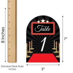 Big Dot Of Happiness Red Carpet Hollywood - Movie Night Party Double-Sided 5 X 7 Inches Cards - Table Numbers - 1-20 -Anagram Shop GUEST d61dd29e 7b87 4635 9d18 795f91bce761