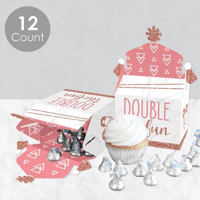 Big Dot Of Happiness It's Twin Girls - Treat Box Party Favors - Pink And Rose Gold Twins Baby Shower Goodie Gable Boxes - Set Of 12 2 Big Dot Of Happiness It's Twin Girls - Treat Box Party Favors - Pink And Rose Gold Twins Baby Shower Goodie Gable Boxes - Set Of 12 - Image 2