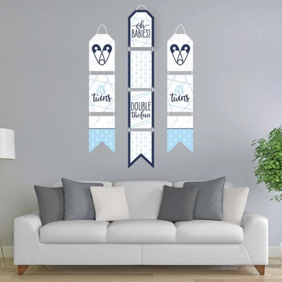 Big Dot Of Happiness It's Twin Boys - Hanging Vertical Paper Door Banners - Blue Twins Baby Shower Wall Decoration Kit - Indoor Door Decor 1 Big Dot Of Happiness It's Twin Boys - Hanging Vertical Paper Door Banners - Blue Twins Baby Shower Wall Decoration Kit - Indoor Door Decor