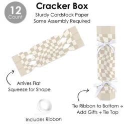 Big Dot Of Happiness Tan Checkered Party - No Snap Party Table Favors - DIY Cracker Boxes - Set Of 12 -Anagram Shop GUEST d6e7145d 6d06 4bf1 848e 30c102490bf3