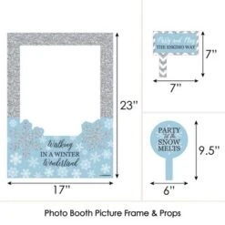 Big Dot Of Happiness Winter Wonderland - Snowflake Holiday Party & Winter Wedding Selfie Photo Booth Picture Frame & Props -Printed On Sturdy Material -Anagram Shop GUEST d6f79fb6 2741 4fc5 8376 0ebea523e5ed