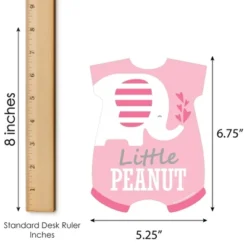 Big Dot Of Happiness Pink Elephant - Picture Bingo Cards And Markers - Girl Baby Shower Shaped Bingo Game - Set Of 18 -Anagram Shop GUEST d70166a7 1b23 4553 929a a90d2997f8b7