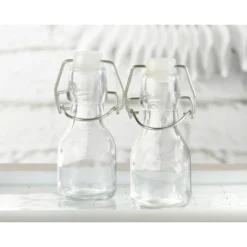 12ct Mini Glass Favor Bottle With Swing Top