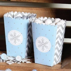 Big Dot Of Happiness Winter Wonderland - Snowflake Holiday Party And Winter Wedding Popcorn Treat Boxes - Set Of 12 -Anagram Shop GUEST d83d67ea e918 40b5 8857 d4c079200944