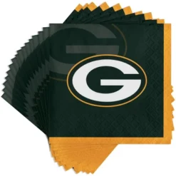 NFL 48ct Green Bay Packers Football Beverage Napkins