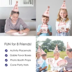 Big Dot Of Happiness 1st Birthday Little Miss Onederful - Girl First Happy Birthday Party Supplies Kit - Ready To Party Pack - 8 Guests -Anagram Shop GUEST d9bb83f4 37db 436f b284 6bd60aadb441