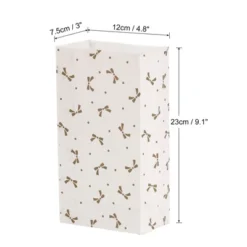 Unique Bargains Paper Gift Bag Pack Silver Bow Storage Bag For Party Favor 50 Pcs