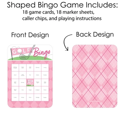 Big Dot Of Happiness Golf Girl - Bingo Cards And Markers - Pink Birthday Party Or Baby Shower Bingo Game - Set Of 18 2 Big Dot Of Happiness Golf Girl - Bingo Cards And Markers - Pink Birthday Party Or Baby Shower Bingo Game - Set Of 18 - Image 2