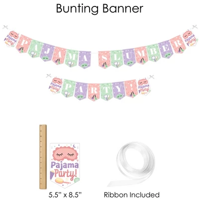 Big Dot Of Happiness Pajama Slumber Party - Girls Sleepover Birthday Party Supplies - Banner Decoration Kit - Fundle Bundle 2 Big Dot Of Happiness Pajama Slumber Party - Girls Sleepover Birthday Party Supplies - Banner Decoration Kit - Fundle Bundle - Image 2