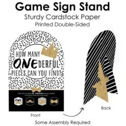 Big Dot Of Happiness 1st Birthday Little Mr. Onederful - Boy First Birthday Party Scavenger Hunt - 1 Stand And 48 Game Pieces - Hide And Find Game -Anagram Shop GUEST db319901 ed4c 4e97 8cc1 d9b1939b360e