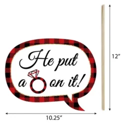 Big Dot Of Happiness Flannel Fling Before The Ring - Buffalo Plaid Bachelorette Party Photo Booth Props Kit - 20 Count -Anagram Shop GUEST db3a748b 9366 418f a16c 920f51ae65d8