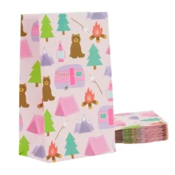 183 Piece Girls One Happy Camper Birthday Party Supplies With Plates, Napkins, Cups, Goodie Bags, Tablecloth, Banner And Cutlery (Serves 24) -Anagram Shop GUEST dc8555e3 3bc1 4576 8dd5 2a7f7c43b005