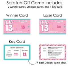 Big Dot Of Happiness Girl 13th Birthday - Official Teenager Birthday Party Game Scratch Off Cards - 22 Count -Anagram Shop GUEST dcbb37ae 2100 4a75 8635 512630423da7