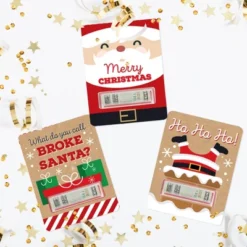 Big Dot Of Happiness Jolly Santa Claus - DIY Assorted Christmas Party Cash Holder Gift - Funny Money Cards - Set Of 6 -Anagram Shop GUEST dd1ebc52 764e 42d0 8de5 a4b9291e12bb