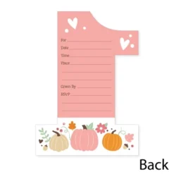 Big Dot Of Happiness 1st Birthday Girl Little Pumpkin - Shaped Fall First Birthday Party Invitation Cards With Envelopes - Set Of 12 -Anagram Shop GUEST de089eff aab6 405e aaff d689cadbdee0