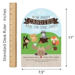 Big Dot Of Happiness Woodland Creatures - How Many Candies Baby Shower Or Birthday Party Game - 1 Stand And 40 Cards - Candy Guessing Game -Anagram Shop GUEST de982b7d 019b 477c b263 3ece68063226