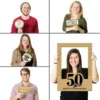 Big Dot Of Happiness We Still Do - 50th Wedding Anniversary Selfie Photo Booth Picture Frame & Props - Printed On Sturdy Material