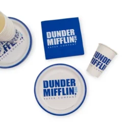 Silver Buffalo The Office Dunder Mifflin 60-Piece Disposable Paper Party Set