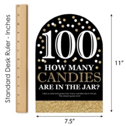 Big Dot Of Happiness Adult 100th Birthday - Gold - How Many Candies Birthday Party Game - 1 Stand And 40 Cards - Candy Guessing Game -Anagram Shop GUEST e0038faa eaf9 4cb9 8a6f f6d59ba8ccc5