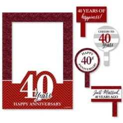 Big Dot Of Happiness We Still Do - 40th Wedding Anniversary Selfie Photo Booth Picture Frame & Props - Printed On Sturdy Material -Anagram Shop GUEST e0c95b83 f917 4924 94c7 f13b07a7c270