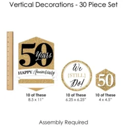 Big Dot Of Happiness We Still Do - 50th Wedding Anniversary - Anniversary Party DIY Dangler Backdrop - Hanging Vertical Decorations - 30 Pieces -Anagram Shop GUEST e143b150 bac8 49dd bbd4 4882403b4d89