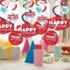 Big Dot Of Happiness Happy Heartiversary - CHD Awareness Hanging Decor - Party Decoration Swirls - Set Of 40
