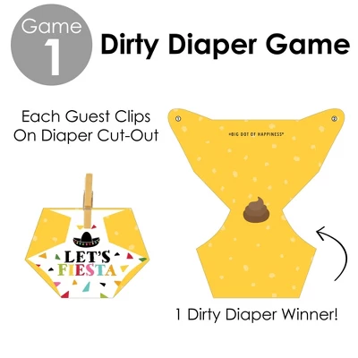 Big Dot Of Happiness Let's Fiesta - Baby Shower Conversation Starter - 2-in-1 Dirty Diaper Game - Set Of 24 4 Big Dot Of Happiness Let's Fiesta - Baby Shower Conversation Starter - 2-in-1 Dirty Diaper Game - Set Of 24 - Image 4