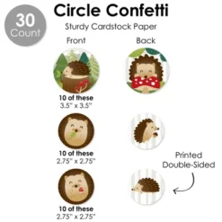 Big Dot Of Happiness Forest Hedgehogs - Woodland Birthday Party Or Baby Shower Supplies Decoration Kit - Decor Galore Party Pack - 51 Pieces 11 Big Dot Of Happiness Forest Hedgehogs - Woodland Birthday Party Or Baby Shower Supplies Decoration Kit - Decor Galore Party Pack - 51 Pieces -Anagram Shop GUEST e38879a9 8738 4344 bcca cb2e0c72cfad