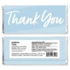 Big Dot Of Happiness Dusty Blue Elegantly Simple - Candy Bar Wrapper Guest Party Favors - Set Of 24