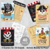 Big Dot Of Happiness Pirate Ship Adventures - 4 Skull Birthday Party Games - 10 Cards Each - Gamerific Bundle