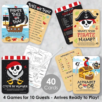 Big Dot Of Happiness Pirate Ship Adventures - 4 Skull Birthday Party Games - 10 Cards Each - Gamerific Bundle 1 Big Dot Of Happiness Pirate Ship Adventures - 4 Skull Birthday Party Games - 10 Cards Each - Gamerific Bundle